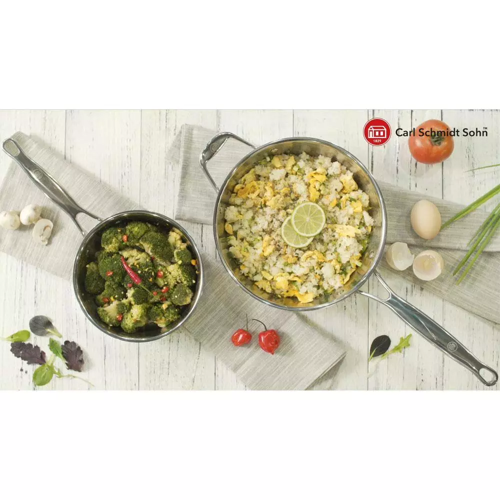 STERN 2.1 Qt. Hammered Stainless Steel Tri-Ply Saucepan with Lid by 1829 Carl Schmidt Sohn 8 STERN 2.1 Qt. Hammered Stainless Steel Tri-Ply Saucepan with Lid by 1829 Carl Schmidt Sohn - Image 6