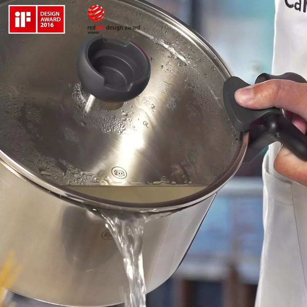 ARON 5.3 qt. Stainless Steel Stock Pot with Glass Lid by 1829 Carl Schmidt Sohn 9 ARON 5.3 qt. Stainless Steel Stock Pot with Glass Lid by 1829 Carl Schmidt Sohn - Image 7