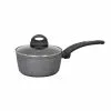 Lava Stone 1.5 qt. Aluminum Nonstick Sauce Pot in Gray with Glass Lid by AMERCOOK 1 Lava Stone 1.5 qt. Aluminum Nonstick Sauce Pot in Gray with Glass Lid by AMERCOOK -Cookware Sales Shop amercook sauce pans n 112fak 0416 64 1000