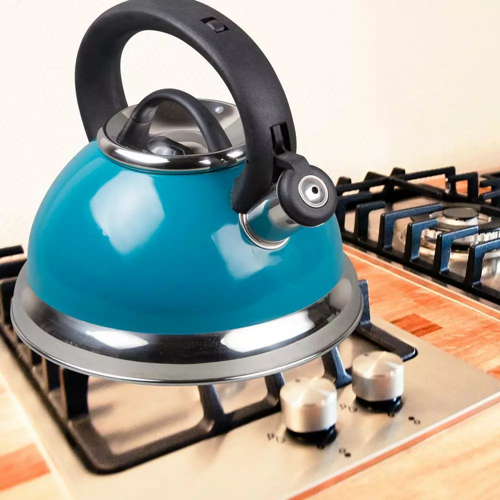 Alexa 3.0 Quart Aqua with Aluminum Capsulated Bottom for Even Heat Distribution Stainless Steel Whistling Tea Kettle by Creative Home 8 Alexa 3.0 Quart Aqua with Aluminum Capsulated Bottom for Even Heat Distribution Stainless Steel Whistling Tea Kettle by Creative Home - Image 6