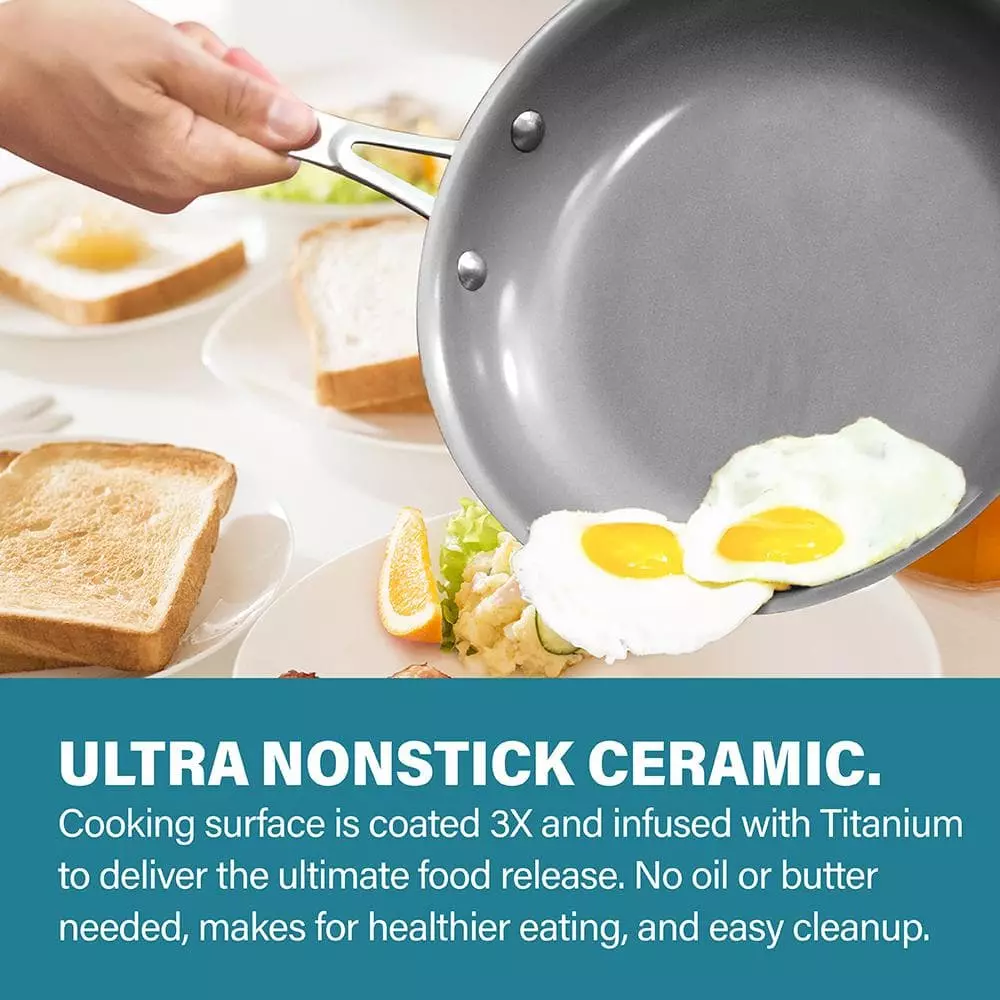 20-Piece Aluminum Ti-Ceramic Nonstick Cookware and Bakeware Set in Aqua Blue by Gotham Steel 5 20-Piece Aluminum Ti-Ceramic Nonstick Cookware and Bakeware Set in Aqua Blue by Gotham Steel - Image 3