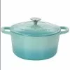Artisan 2-Piece 5 qt. Aqua Blue Enameled Cast Iron Dutch Oven by Oster 2 Artisan 2-Piece 5 qt. Aqua Blue Enameled Cast Iron Dutch Oven by Oster -Cookware Sales Shop aqua blue oster dutch ovens 985115145m 64 1000