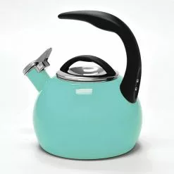Anniversary 8-cups Enamel-On-Steel Aqua Tea Kettle by Chantal 7 Anniversary 8-cups Enamel-On-Steel Aqua Tea Kettle by Chantal -Cookware Sales Shop aqua chantal tea kettles 37 ann aq 4f 1000