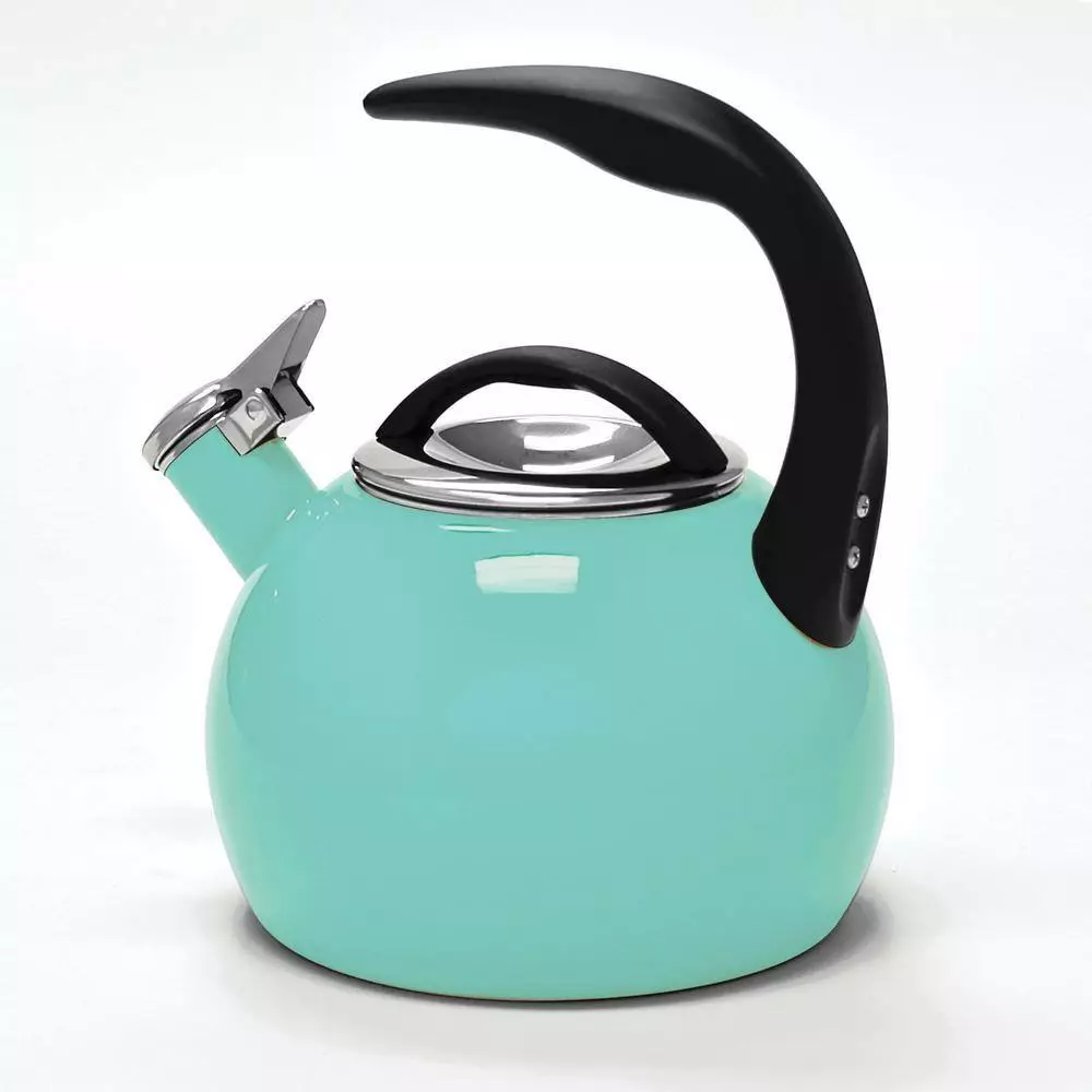 Anniversary 8-cups Enamel-On-Steel Aqua Tea Kettle by Chantal 5 Anniversary 8-cups Enamel-On-Steel Aqua Tea Kettle by Chantal - Image 3