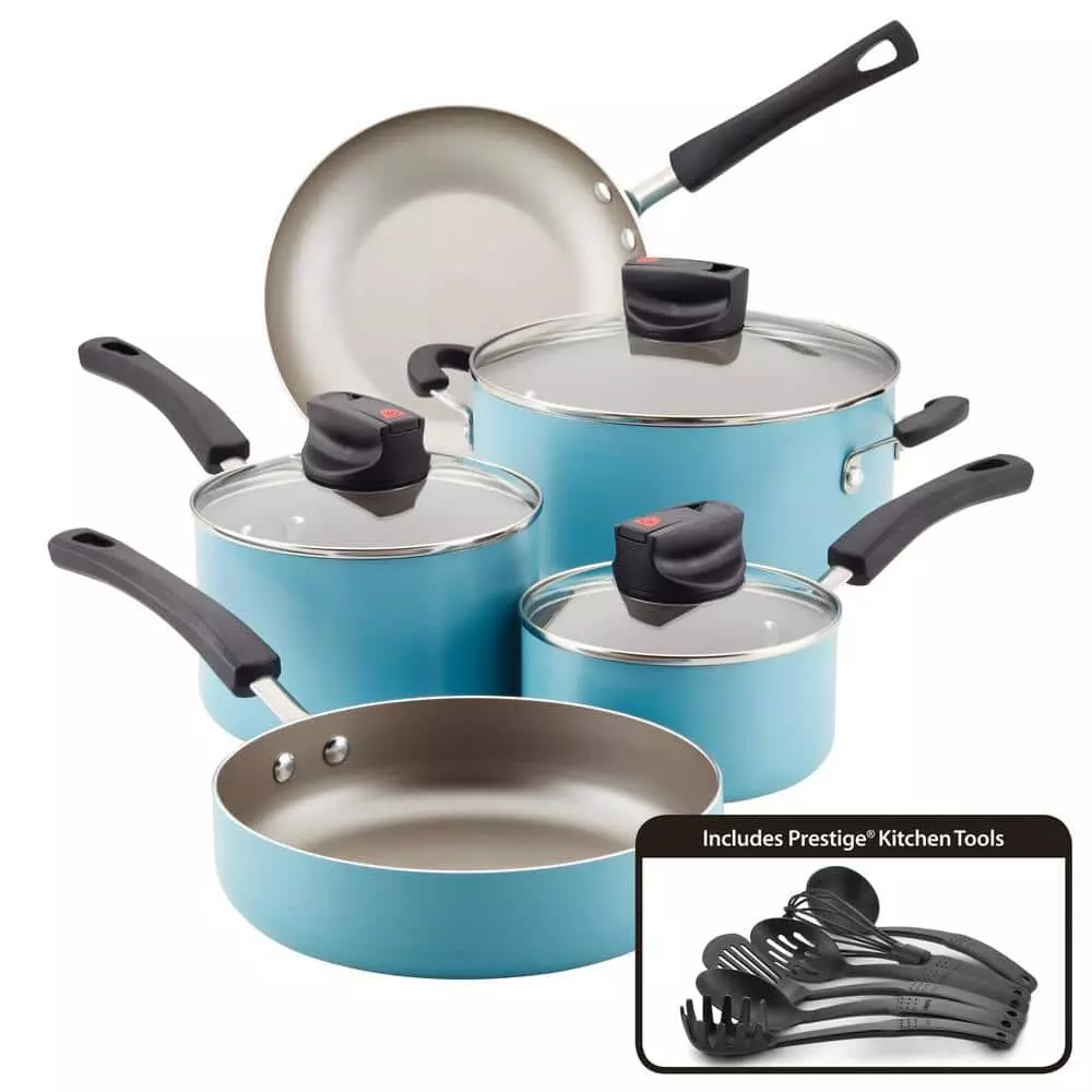 Farberware 14-Piece Aqua Smart Control Cookware Nonstick Pots and Pans Set 3 Farberware 14-Piece Aqua Smart Control Cookware Nonstick Pots and Pans Set