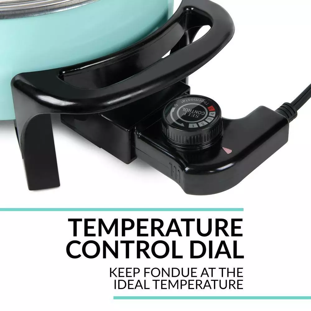 1.5L Aqua Metal Fondue Pot with Fondue Forks by Nostalgia 9 1.5L Aqua Metal Fondue Pot with Fondue Forks by Nostalgia - Image 7