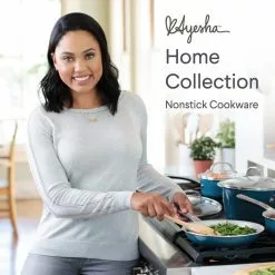 Home Collection 3 qt. Aluminum Nonstick Sauce Pan in Twilight Teal with Glass Lid by Ayesha Curry -Cookware Sales Shop ayesha curry sauce pans 10751 44 1000