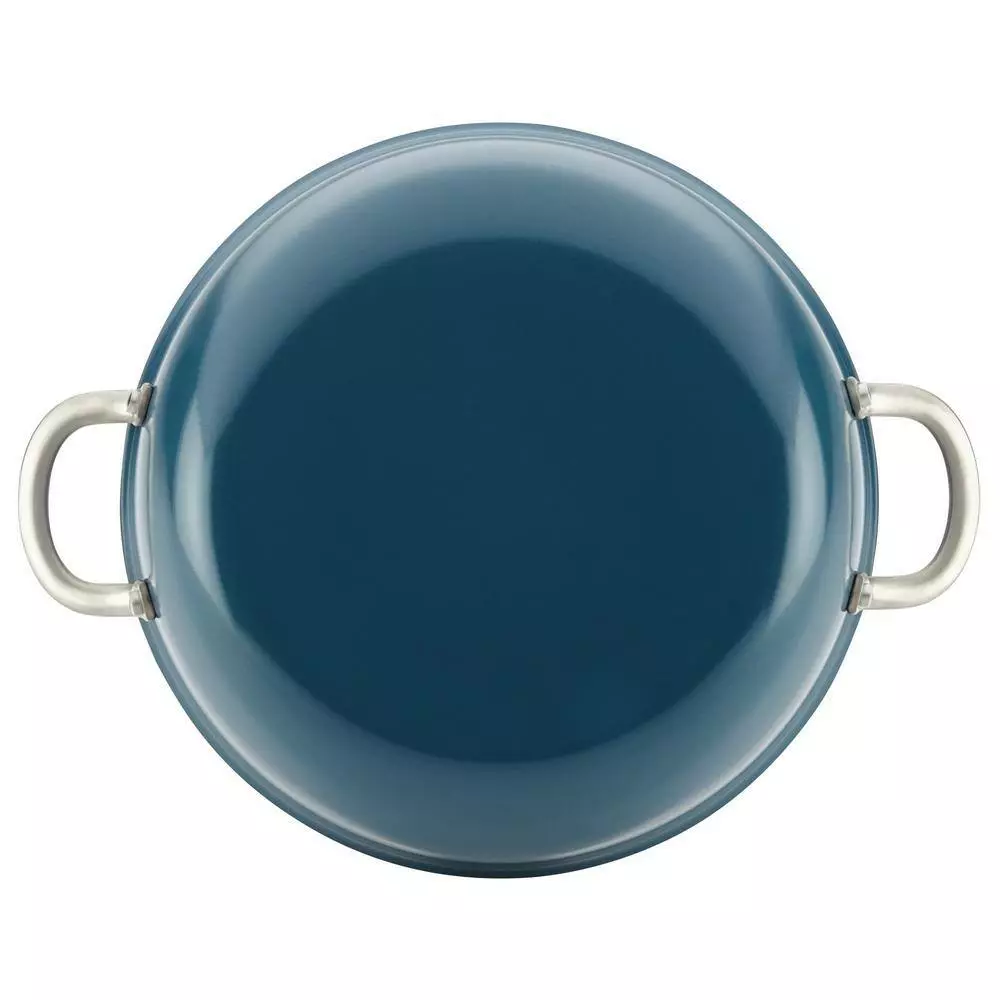 Home Collection 7.5 qt. Aluminum Nonstick Stock Pot in Twilight Teal with Glass Lid by Ayesha Curry 4 Home Collection 7.5 qt. Aluminum Nonstick Stock Pot in Twilight Teal with Glass Lid by Ayesha Curry - Image 2