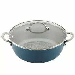 Home Collection 7.5 qt. Aluminum Nonstick Stock Pot in Twilight Teal with Glass Lid by Ayesha Curry 16 Home Collection 7.5 qt. Aluminum Nonstick Stock Pot in Twilight Teal with Glass Lid by Ayesha Curry -Cookware Sales Shop ayesha curry stock pots 10129 fa 1000