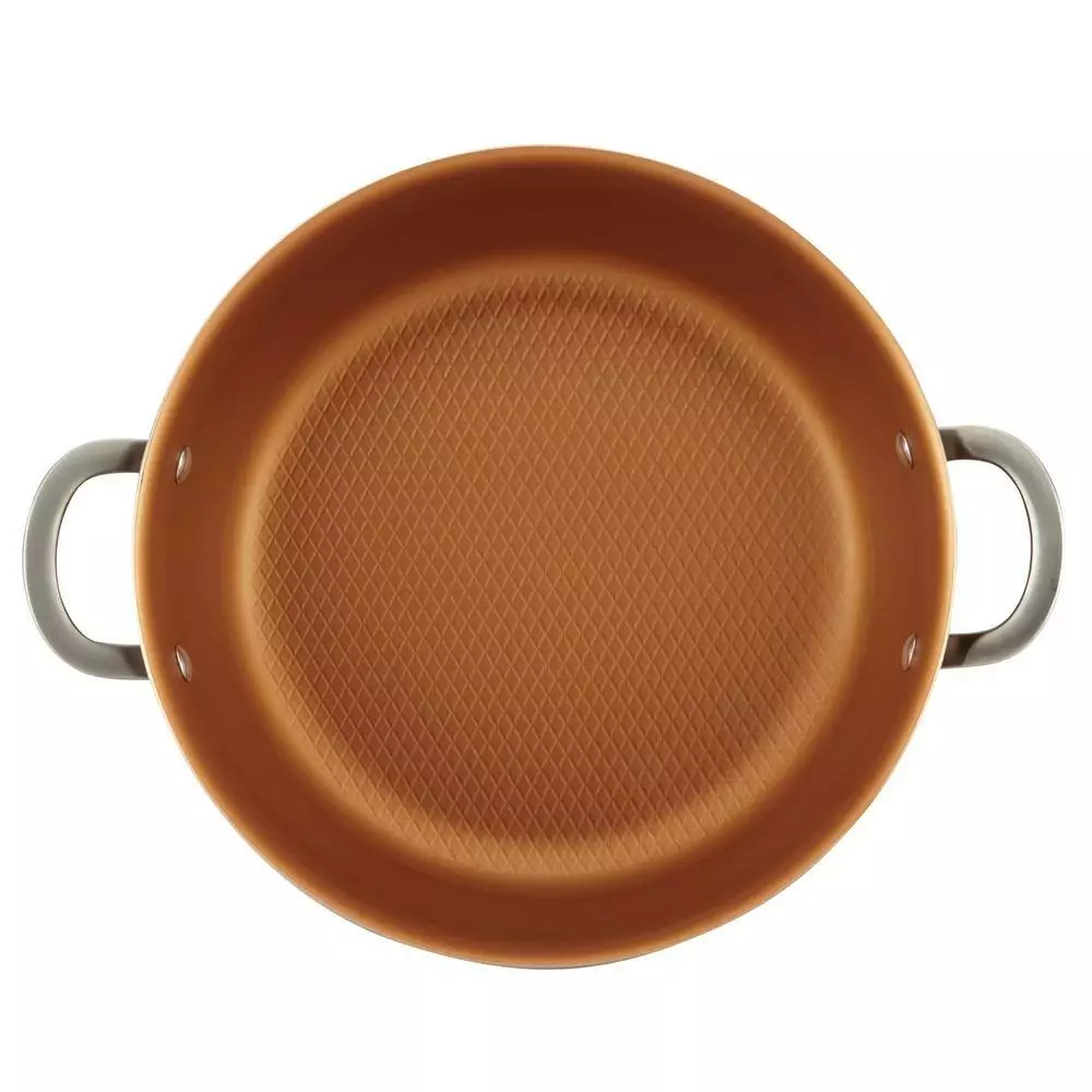 Home Collection 7.5 qt. Aluminum Nonstick Stock Pot in Brown Sugar with Glass Lid by Ayesha Curry 7 Home Collection 7.5 qt. Aluminum Nonstick Stock Pot in Brown Sugar with Glass Lid by Ayesha Curry - Image 5