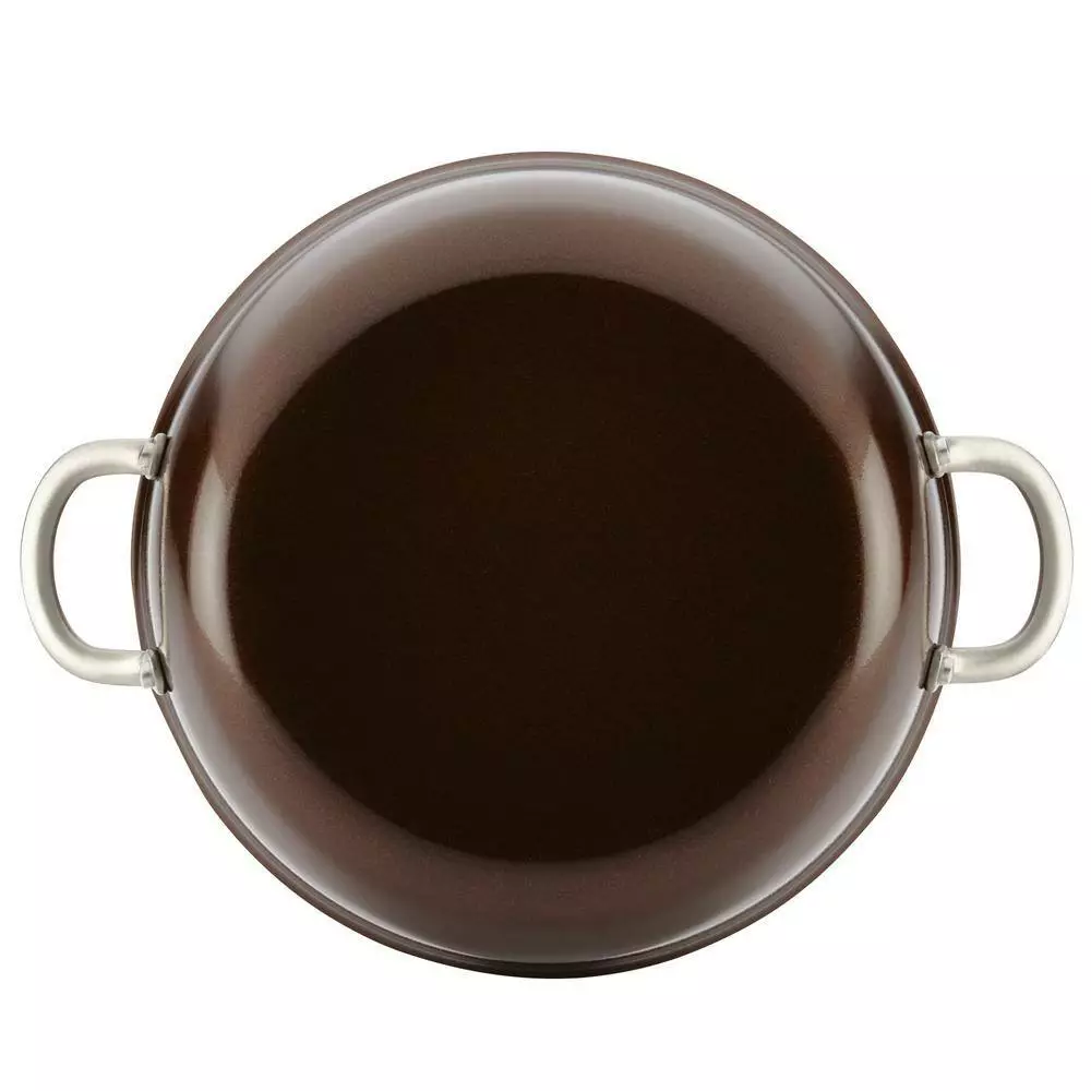 Home Collection 7.5 qt. Aluminum Nonstick Stock Pot in Brown Sugar with Glass Lid by Ayesha Curry 8 Home Collection 7.5 qt. Aluminum Nonstick Stock Pot in Brown Sugar with Glass Lid by Ayesha Curry - Image 6