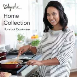 Home Collection 4.5 Qt. Porcelain Enamel Nonstick Covered Saucepot in Sienna Red by Ayesha Curry 14 Home Collection 4.5 Qt. Porcelain Enamel Nonstick Covered Saucepot in Sienna Red by Ayesha Curry -Cookware Sales Shop ayesha curry stock pots 10744 1f 1000