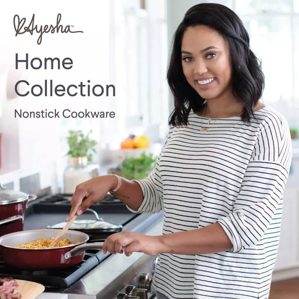 Home Collection 4.5 Qt. Porcelain Enamel Nonstick Covered Saucepot in Sienna Red by Ayesha Curry 7 Home Collection 4.5 Qt. Porcelain Enamel Nonstick Covered Saucepot in Sienna Red by Ayesha Curry - Image 5