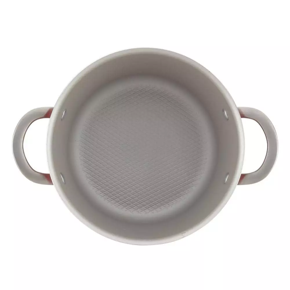 Home Collection 4.5 Qt. Porcelain Enamel Nonstick Covered Saucepot in Sienna Red by Ayesha Curry 8 Home Collection 4.5 Qt. Porcelain Enamel Nonstick Covered Saucepot in Sienna Red by Ayesha Curry - Image 6