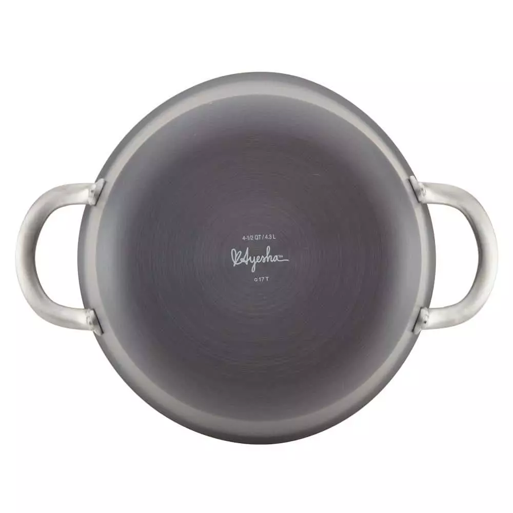 Home Collection 4.5 Qt. Hard Anodized Aluminum Covered Saucepot by Ayesha Curry 5 Home Collection 4.5 Qt. Hard Anodized Aluminum Covered Saucepot by Ayesha Curry - Image 3