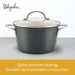 Home Collection 4.5 Qt. Hard Anodized Aluminum Covered Saucepot by Ayesha Curry 17 Home Collection 4.5 Qt. Hard Anodized Aluminum Covered Saucepot by Ayesha Curry -Cookware Sales Shop ayesha curry stock pots 80262 44 1000