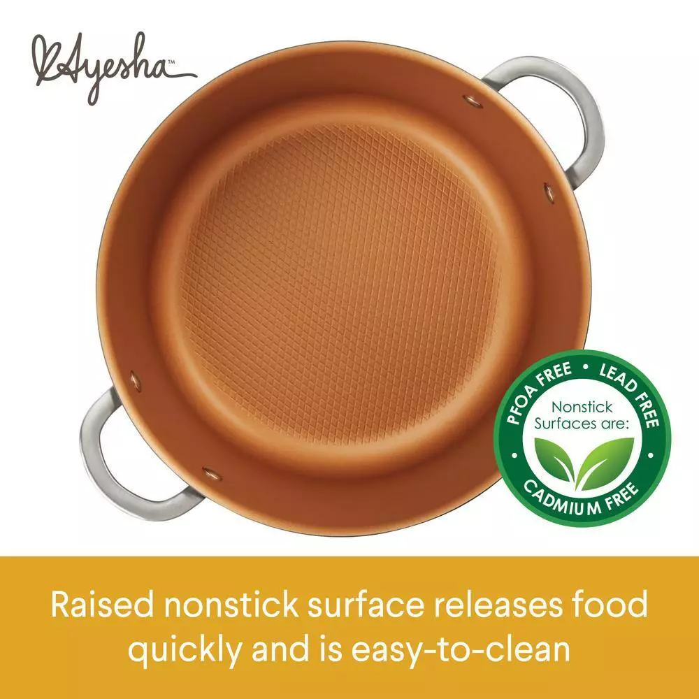 Home Collection 4.5 Qt. Hard Anodized Aluminum Covered Saucepot by Ayesha Curry 7 Home Collection 4.5 Qt. Hard Anodized Aluminum Covered Saucepot by Ayesha Curry - Image 5