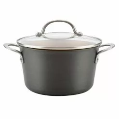 Home Collection 4.5 Qt. Hard Anodized Aluminum Covered Saucepot by Ayesha Curry