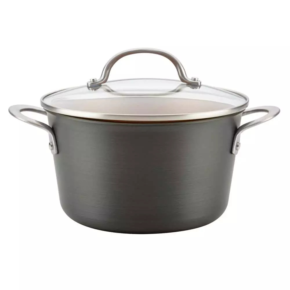 Home Collection 4.5 Qt. Hard Anodized Aluminum Covered Saucepot by Ayesha Curry 3 Home Collection 4.5 Qt. Hard Anodized Aluminum Covered Saucepot by Ayesha Curry