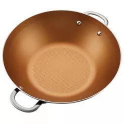 Home Collection 14 in. Porcelain Enamel Nonstick Wok in Brown Sugar by Ayesha Curry 18 Home Collection 14 in. Porcelain Enamel Nonstick Wok in Brown Sugar by Ayesha Curry -Cookware Sales Shop ayesha curry woks stir fry pans 10382 44 1000