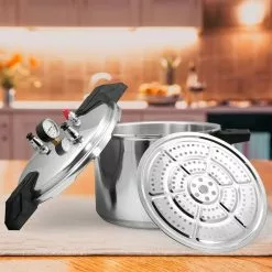 16 qt. Aluminum Stovetop Pressure Cookers Pot Quick Release Pressure Gauge With Rack by Barton 13 16 qt. Aluminum Stovetop Pressure Cookers Pot Quick Release Pressure Gauge With Rack by Barton -Cookware Sales Shop barton stovetop pressure cookers 99909 31 1000