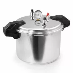 16 qt. Aluminum Stovetop Pressure Cookers Pot Quick Release Pressure Gauge With Rack by Barton