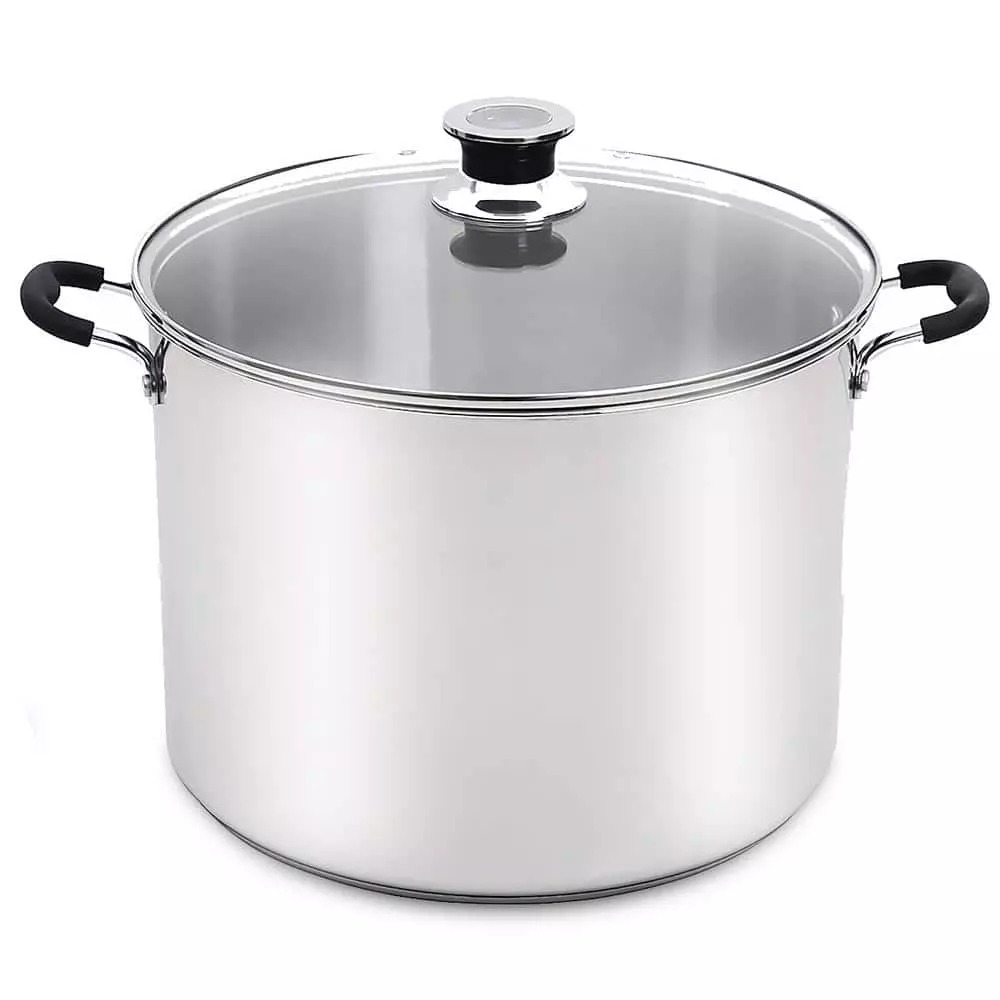 20 qt. Water Bath Silver Stainless Steel Gas Electric Stock Pots with Temperature Indicator and Canning Jars by Barton 4 20 qt. Water Bath Silver Stainless Steel Gas Electric Stock Pots with Temperature Indicator and Canning Jars by Barton - Image 2