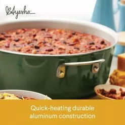 Ayesha Home Collection Porcelain Enamel Nonstick Cookware Set, 10-Piece, Basil Green by Ayesha Curry -Cookware Sales Shop basil green ayesha curry pot pan sets 10295 1f 1000