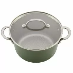 Ayesha Home Collection Porcelain Enamel Nonstick Cookware Set, 10-Piece, Basil Green by Ayesha Curry -Cookware Sales Shop basil green ayesha curry pot pan sets 10295 c3 1000