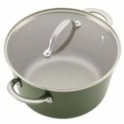 Ayesha Home Collection Porcelain Enamel Nonstick Cookware Set, 10-Piece, Basil Green by Ayesha Curry -Cookware Sales Shop basil green ayesha curry pot pan sets 10295 fa 1000