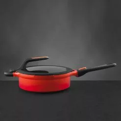 GEM Stay Cool 3.5 qt. Cast Aluminum Nonstick Saute Pan in Orange with Glass Lid by BergHOFF 11 GEM Stay Cool 3.5 qt. Cast Aluminum Nonstick Saute Pan in Orange with Glass Lid by BergHOFF -Cookware Sales Shop berghoff saute pans 2307404 31 1000