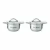 Essentials Bistro 2-Piece Stainless Steel Mini Pot Set with Lids by BergHOFF 1 Essentials Bistro 2-Piece Stainless Steel Mini Pot Set with Lids by BergHOFF -Cookware Sales Shop berghoff stock pots 2211173 64 1000