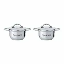 Essentials Bistro 2-Piece Stainless Steel Mini Pot Set with Lids by BergHOFF