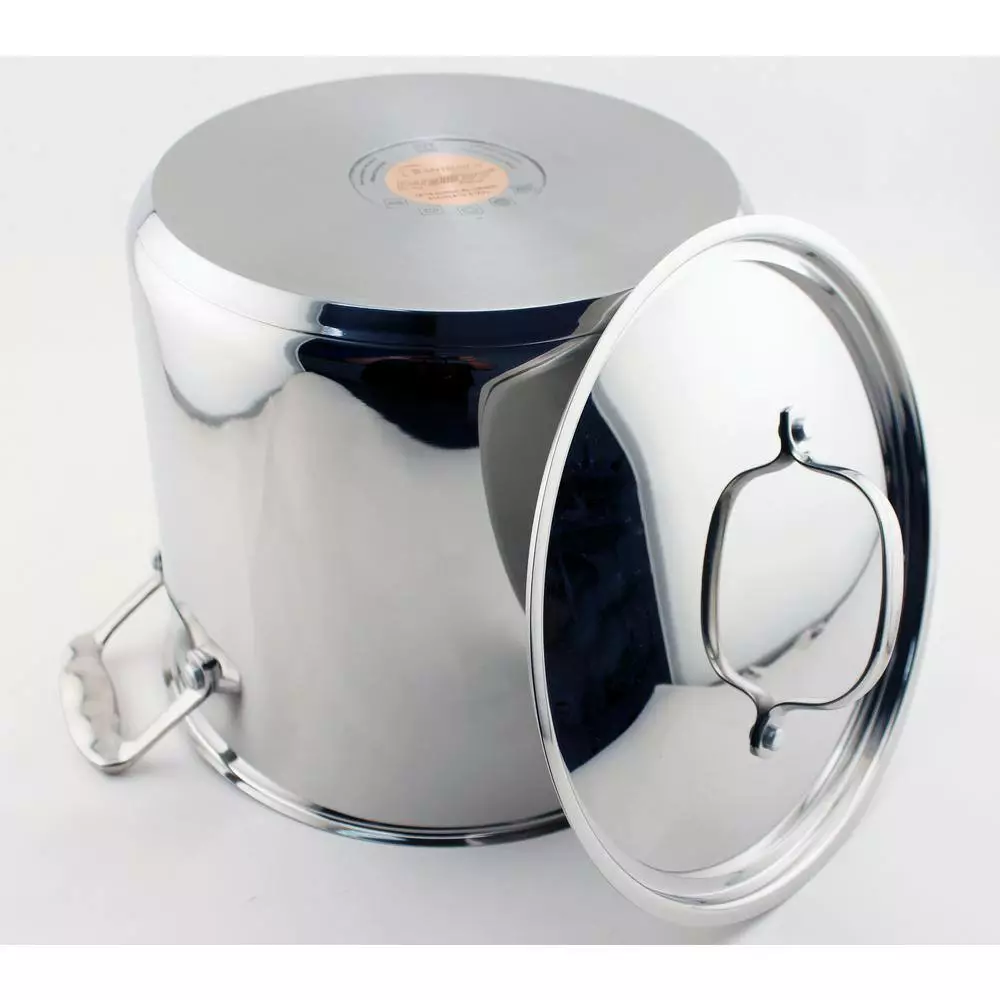 EarthChef Premium 10 qt. Stainless Steel Stock Pot with Lid by BergHOFF 6 EarthChef Premium 10 qt. Stainless Steel Stock Pot with Lid by BergHOFF - Image 4