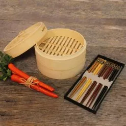 Bamboo 11-Piece Steamer Set with Chopsticks by BergHOFF 9 Bamboo 11-Piece Steamer Set with Chopsticks by BergHOFF -Cookware Sales Shop berghoff stock pots 2211985 31 1000
