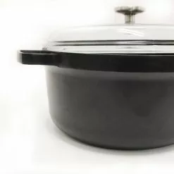 GEM 7.7 qt. Cast Aluminum Nonstick Stock Pot in Black with Glass Lid by BergHOFF -Cookware Sales Shop berghoff stock pots 2307311 4f 1000