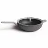 Leo 12.5 in. Aluminum Nonstick Wok in Grey with Glass Lid by BergHOFF 2 Leo 12.5 in. Aluminum Nonstick Wok in Grey with Glass Lid by BergHOFF -Cookware Sales Shop berghoff woks stir fry pans 3950172 64 1000