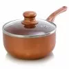 2 qt. Aluminum Ceramic Nonstick Sauce Pan in Copper with Glass Lid by Better Chef 1 2 qt. Aluminum Ceramic Nonstick Sauce Pan in Copper with Glass Lid by Better Chef -Cookware Sales Shop better chef sauce pans 985110710m 64 1000