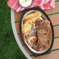 365 Grilling 7.875 in. Aluminum Sizzle and Serve Pan in Black and Stainless Steel by Nordic Ware 8 365 Grilling 7.875 in. Aluminum Sizzle and Serve Pan in Black and Stainless Steel by Nordic Ware -Cookware Sales Shop black and stainless steel nordic ware grill pans 36522m 4f 1000