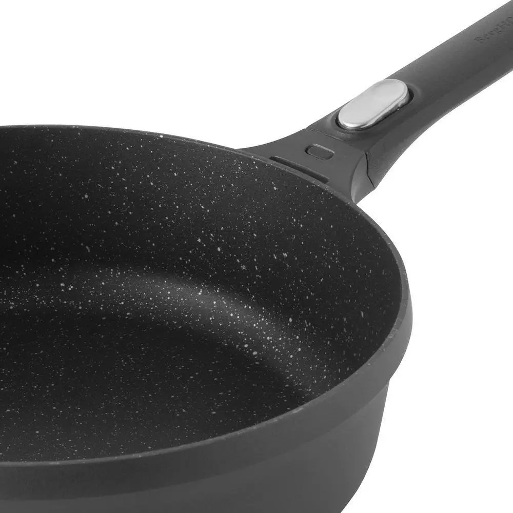 GEM 4.6 qt. Cast Aluminum Nonstick Saute Pan in Black with Glass Lid by BergHOFF 4 GEM 4.6 qt. Cast Aluminum Nonstick Saute Pan in Black with Glass Lid by BergHOFF - Image 3