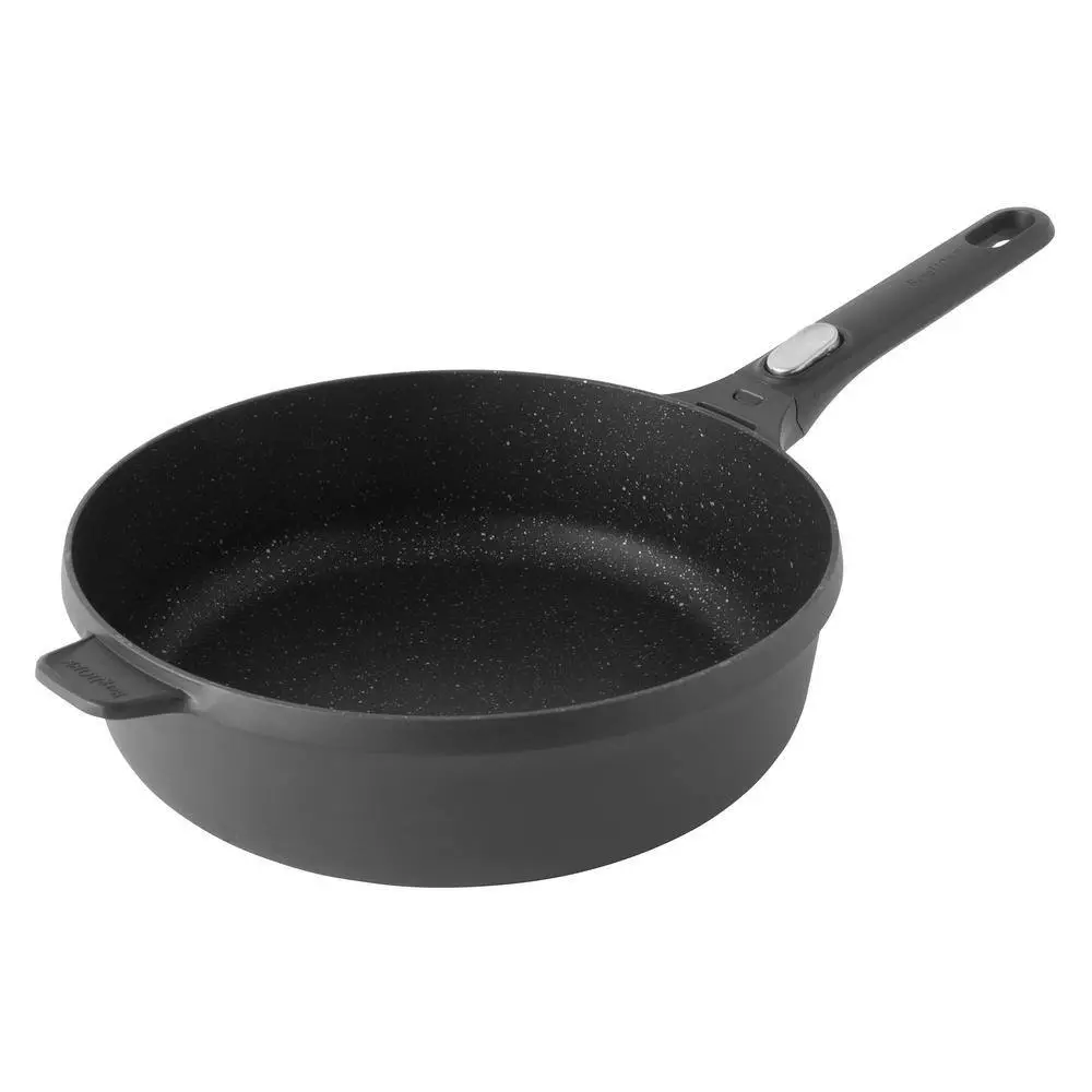 GEM 4.6 qt. Cast Aluminum Nonstick Saute Pan in Black with Glass Lid by BergHOFF 3 GEM 4.6 qt. Cast Aluminum Nonstick Saute Pan in Black with Glass Lid by BergHOFF - Image 2