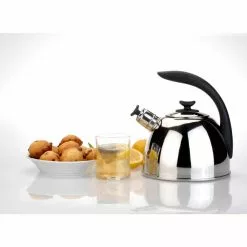 Essentials 10-Cup Stainless Steel Whistle Kettle by BergHOFF 7 Essentials 10-Cup Stainless Steel Whistle Kettle by BergHOFF -Cookware Sales Shop black berghoff tea kettles 1104175 31 1000
