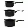 3-Piece Carbon Steel Non-Stick Sauce Pan Set by Brentwood Appliances 2 3-Piece Carbon Steel Non-Stick Sauce Pan Set by Brentwood Appliances -Cookware Sales Shop black brentwood appliances sauce pans bsp 161820 64 1000