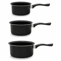 3-Piece Carbon Steel Non-Stick Sauce Pan Set by Brentwood Appliances