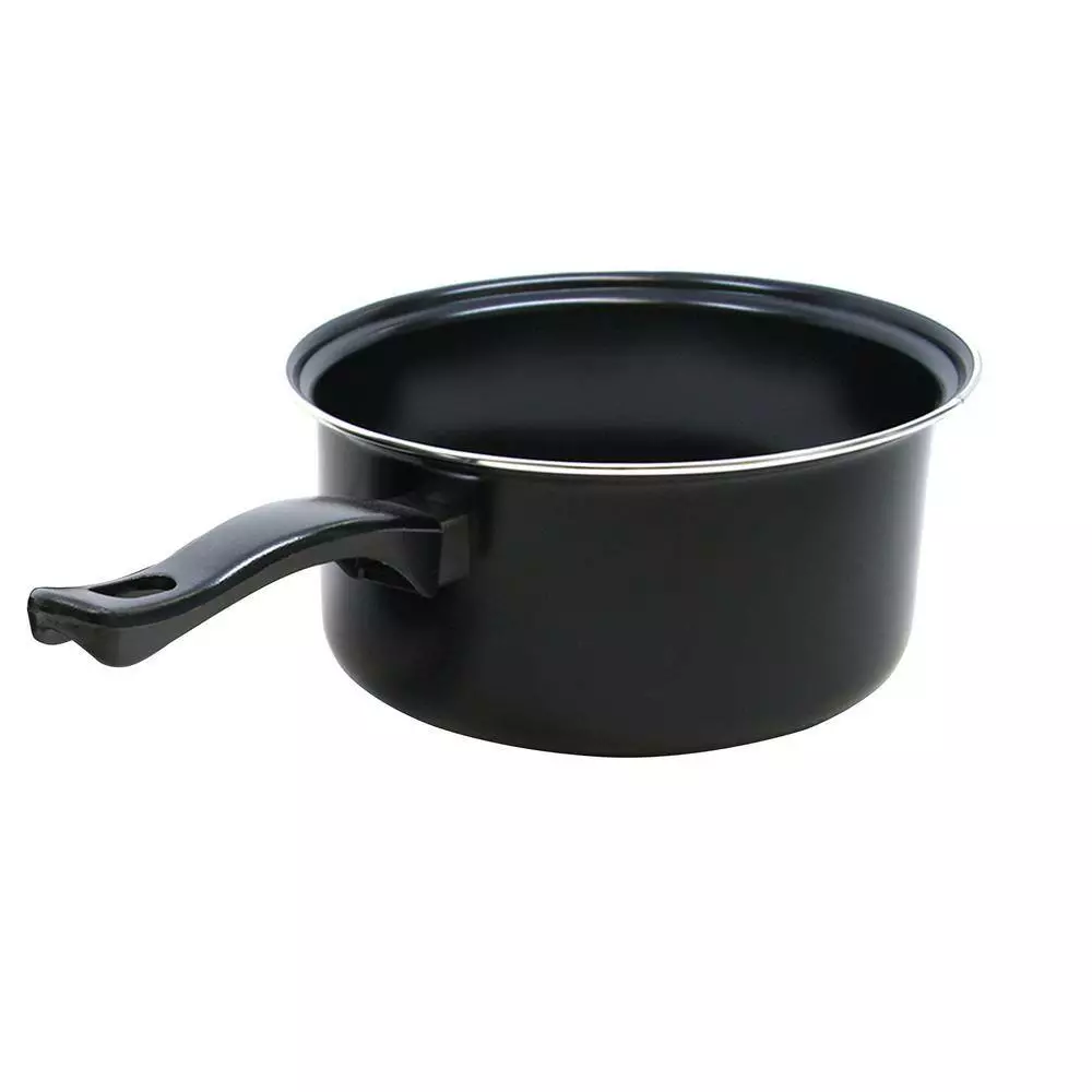 9-Piece Black Carbon Steel Sauce Pan Set by Brentwood 4 9-Piece Black Carbon Steel Sauce Pan Set by Brentwood - Image 2