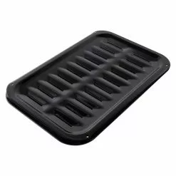 2-Piece Porcelain Heavy-Duty Broiler Pan and Grill Set by Certified Appliance Accessories -Cookware Sales Shop black broiler pans 50008 44 1000