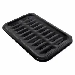 2-Piece Porcelain Heavy-Duty Broiler Pan and Grill Set by Certified Appliance Accessories -Cookware Sales Shop black broiler pans 50008 4f 1000