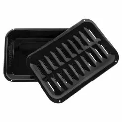 2-Piece Porcelain Heavy-Duty Broiler Pan and Grill Set by Certified Appliance Accessories -Cookware Sales Shop black broiler pans 50008 c3 1000