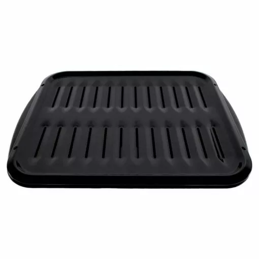2-Piece Porcelain Heavy-Duty Broiler Pan and Grill Set by CERTIFIED APPLIANCE ACCESSORIES -Cookware Sales Shop black certified appliance accessories broiler pans 50016 64 1000