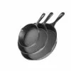 Pre-Seasoned 3-Piece Cast Iron Skillet Set by Commercial CHEF
